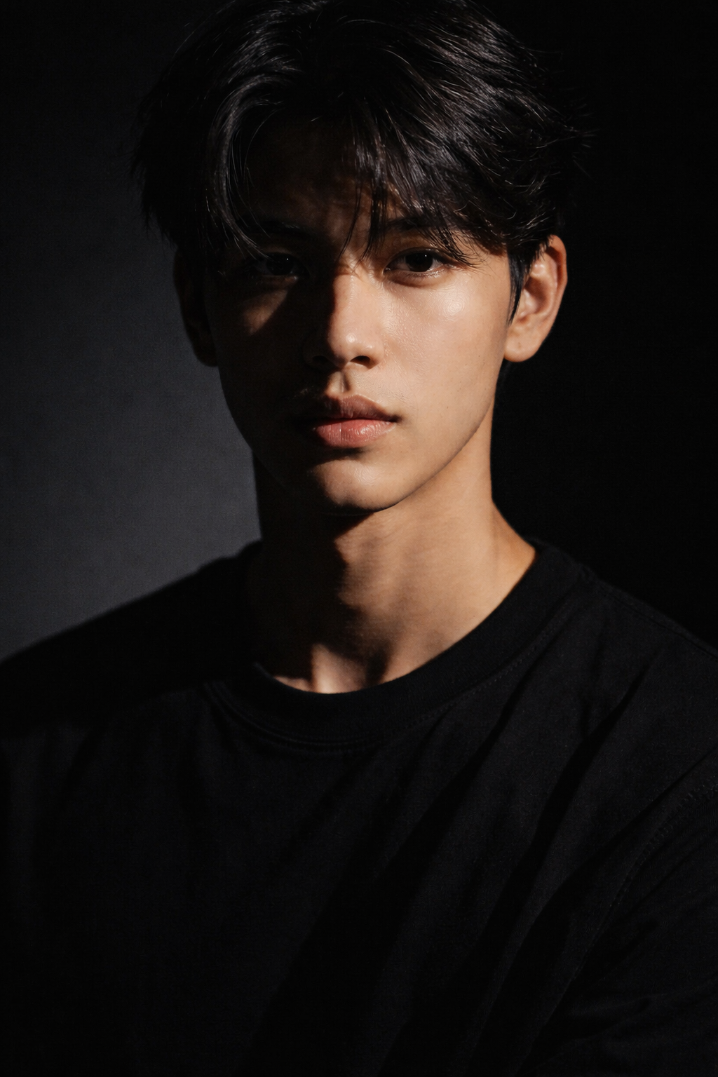 Dramatic Portrait with Intense Gaze