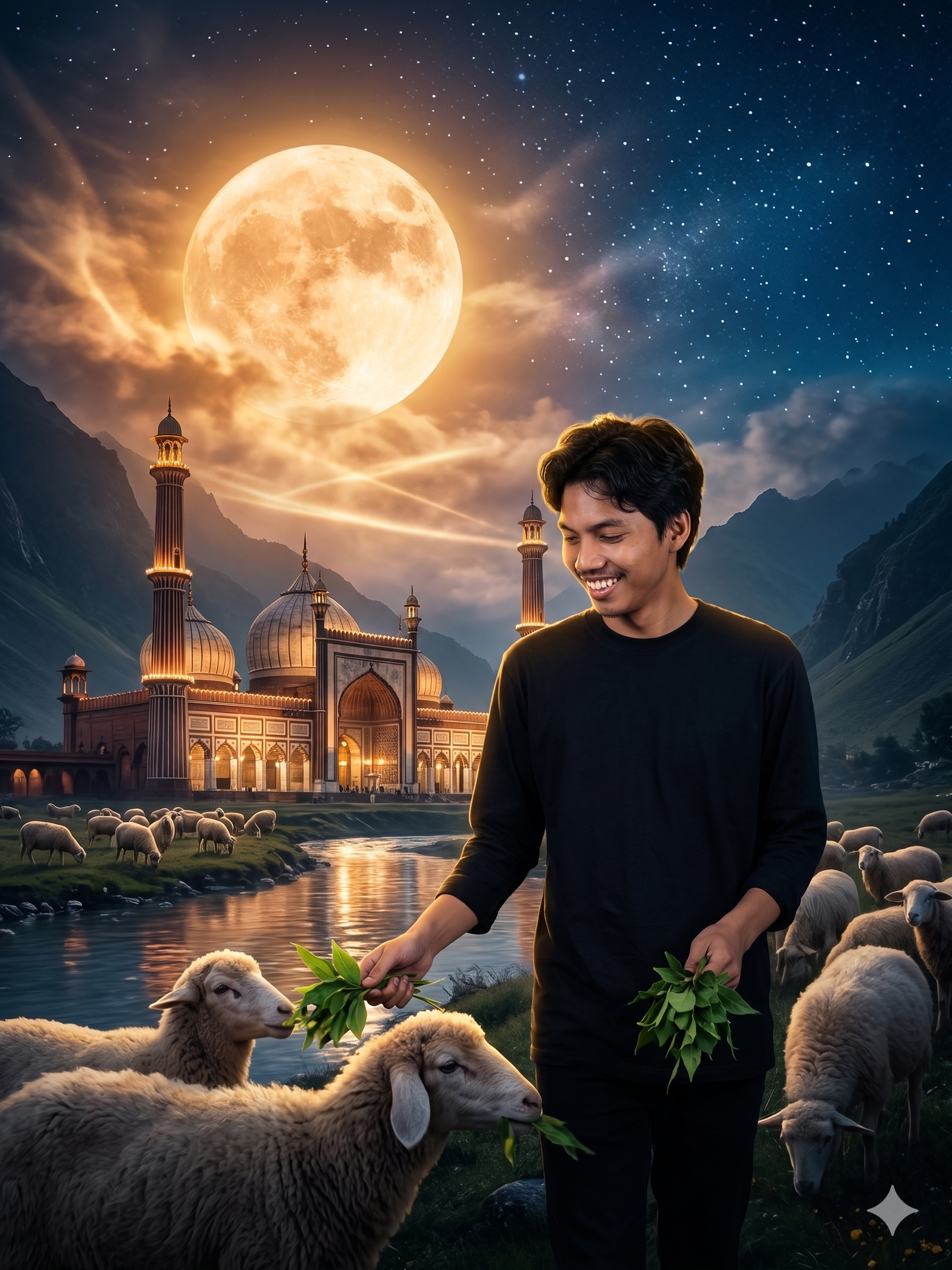 Aesthetic Idul Adha Theme with Mosque